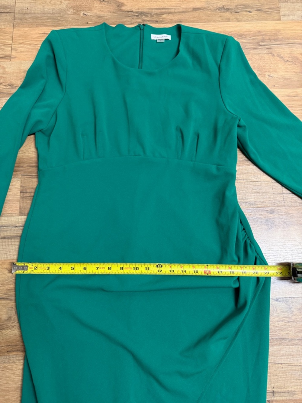 Calvin Klein Emerald Green 3/4 Sleeve Sheath Dress - Picture 4 of 4